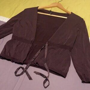 Plum purple cardigan long sleeve large